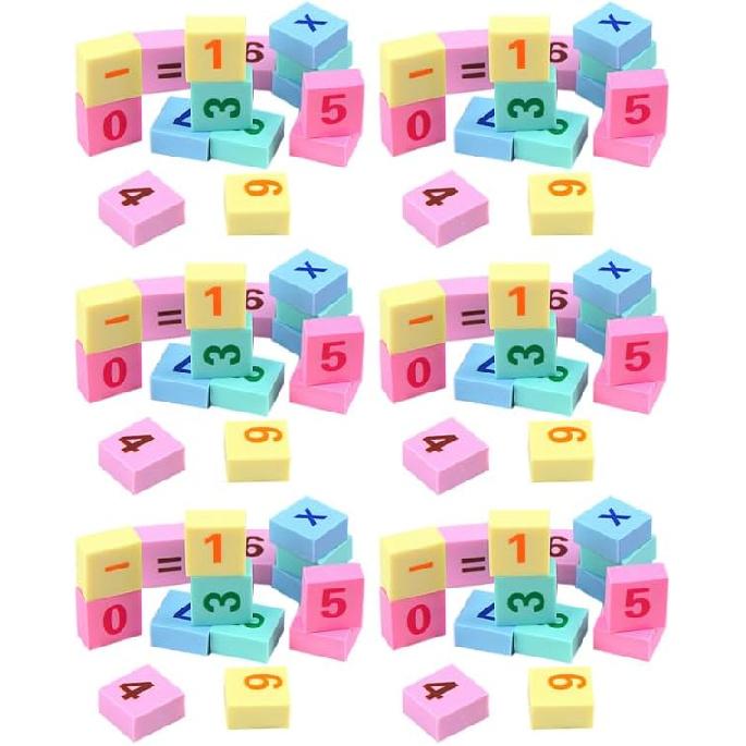 

6 коробок милых ластиков в виде цифр для детей - Забавные математические ластики Мини-резиновые классные награды Очаровательные ластики для карандашей для школьных принадлежностей