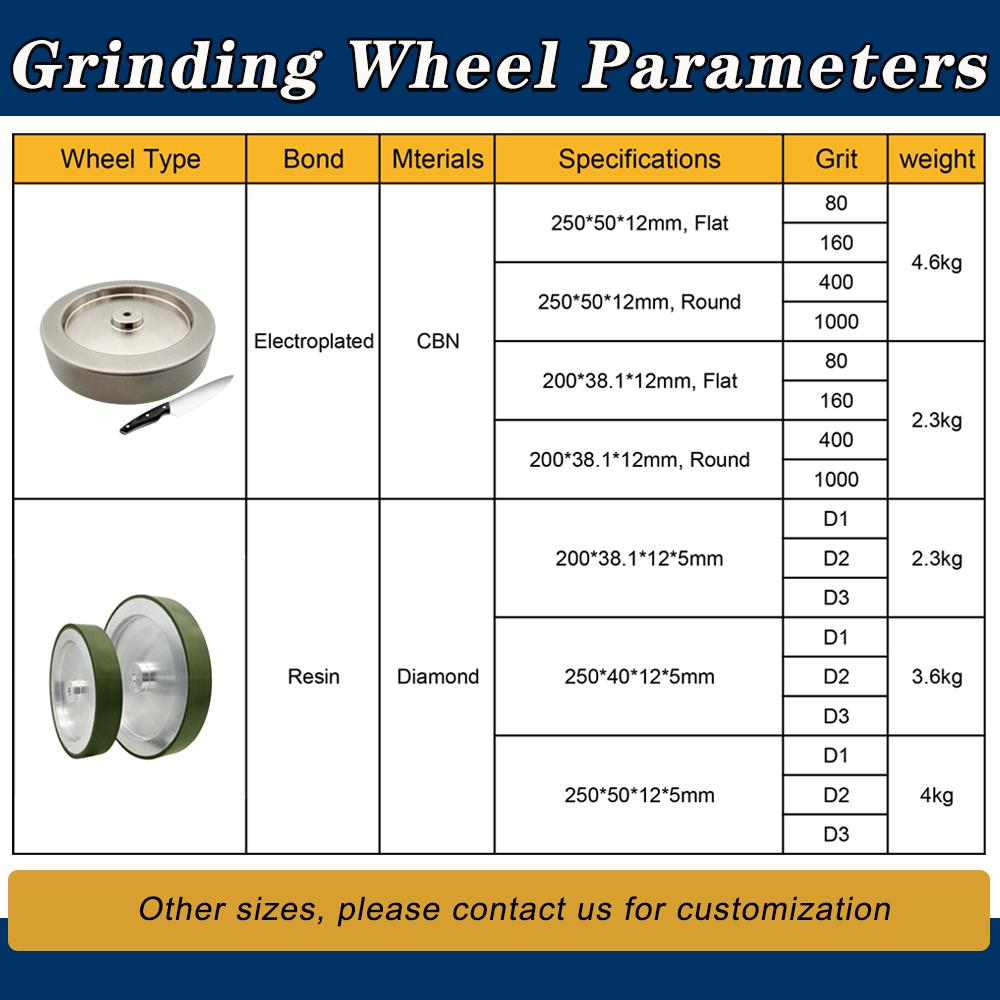 250mm 10 Inch Electroplated Plated CBN Grinding Wheel Knife Sharpening Wheel for Knife Grinding T7 T8 Bench Grinder