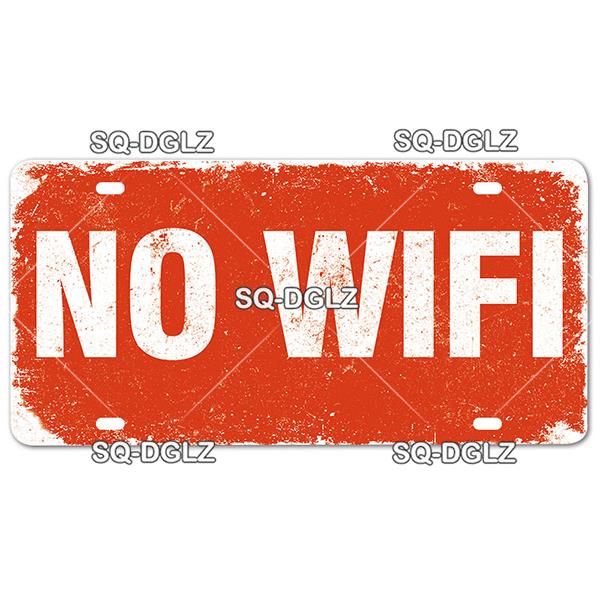 [SQ-DGLZ] Warning WiFi Camera License Plate Tin Sign Store Bar Wall Decoration Metal Sign Home Decor Painting Plaques Art Poster