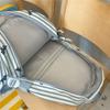 Striped Backpack with Horse Pattern and Front Pocket for School and Daily Use