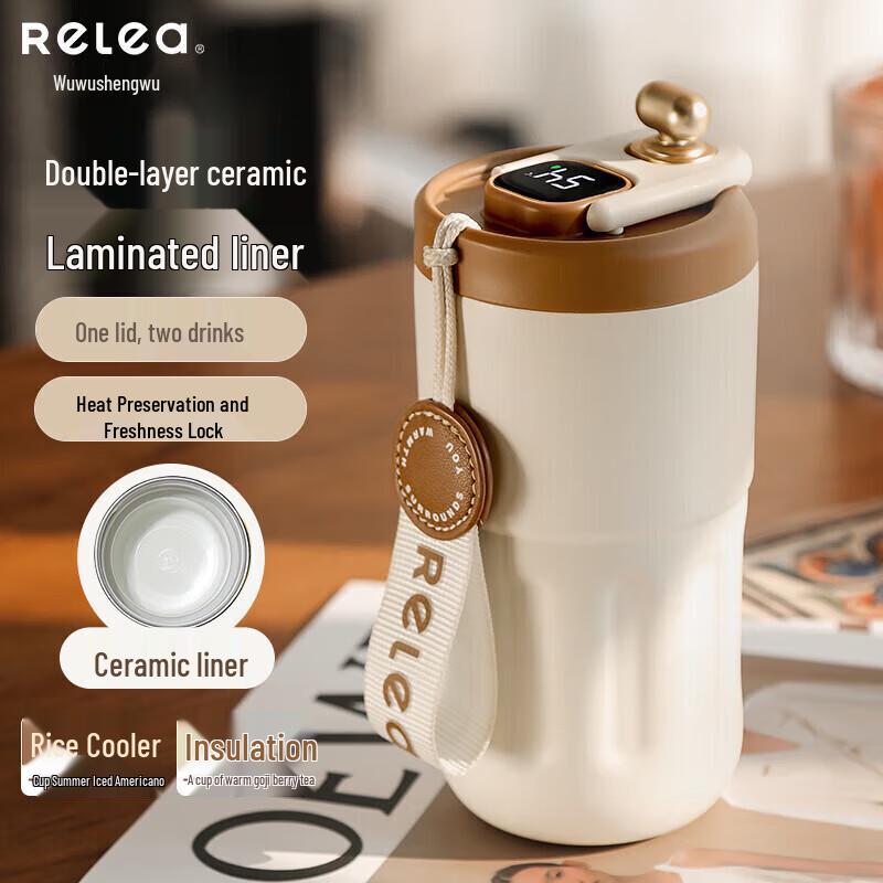 RELEA Temperature Display Insulated Coffee Mug