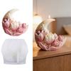 Flower Embossed Moon Silicone Molds Candle Making Tool for Handmade Candle Soap Home Decoration Epoxy Resin Craft
