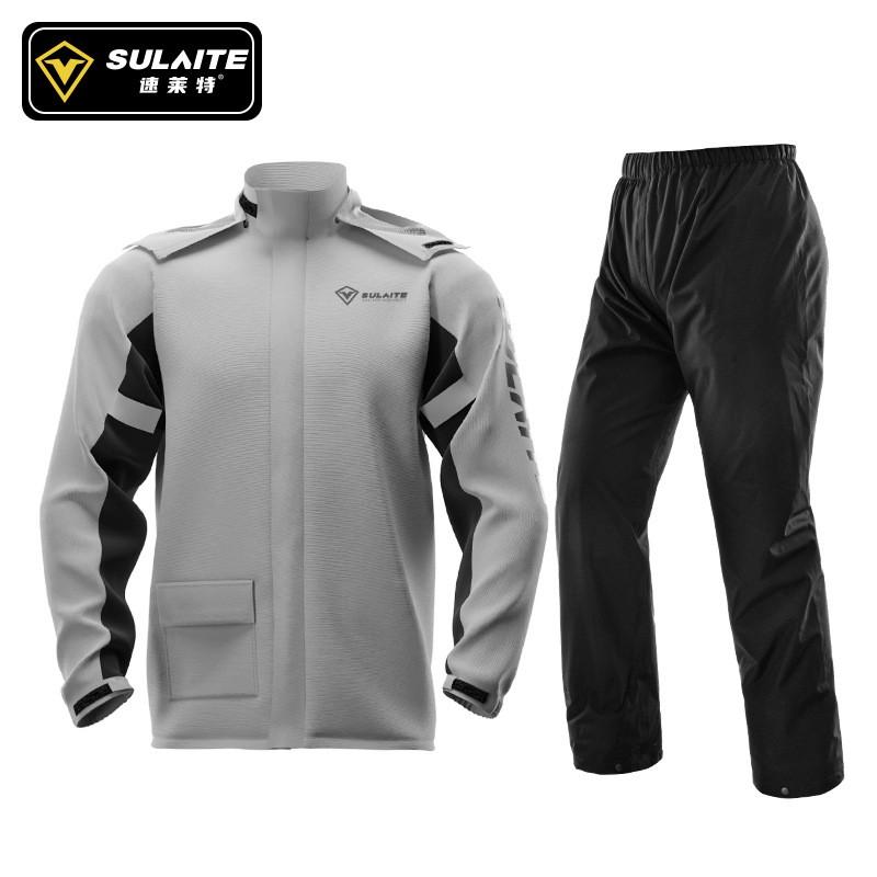 SULAITE Motorrad-Regenanzug Set Wasserdicht Ganzkörper Separate Regenjacke Hose Mit Versteckten Überschuhen Für Erwachsene Fahrer