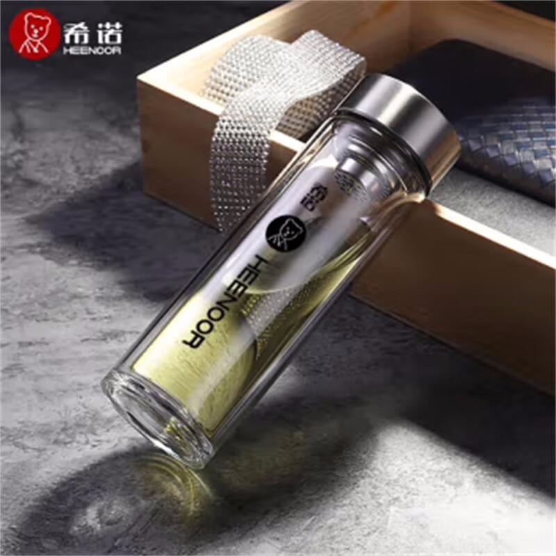 Heenoor XN-6505 Double Wall Glass Tea Infuser Cup