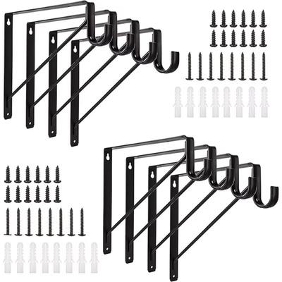 Iron Wardrobe Bracket Heavy-duty Closet Rod Support Hook  For Closet, Bathroom and Kitchen