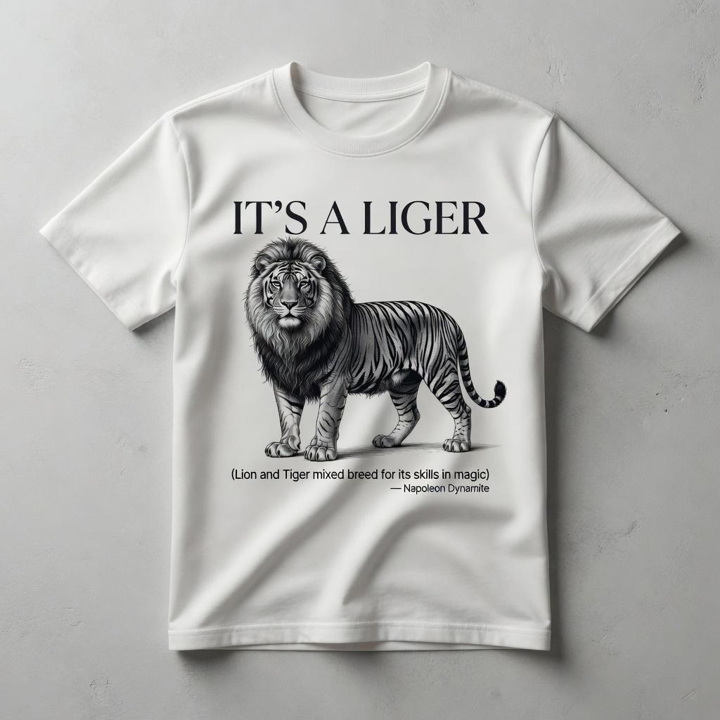 Liger Lion Tiger T Shirt Napoleon Dynamite Flippin Sweet Heck Yes Vote Pedro Tee