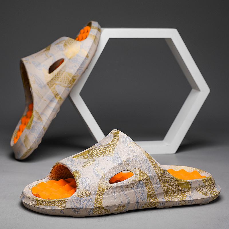 Fashion Original Brand New Style Slippers Men's Sandals Summer Fashion Thick Bottom Anti-slip Slip-on Casual Camouflage Beach Shoes