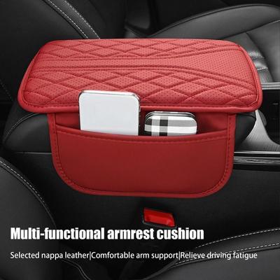 With Storage Pocket Auto Armrest Protector Cover Comfortable Car Center Console Mat  SUVs