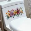 Floral Leaves Green Plants Toilet Wall Sticker Self-Adhesive Removable Bathroom Home Decor Decal