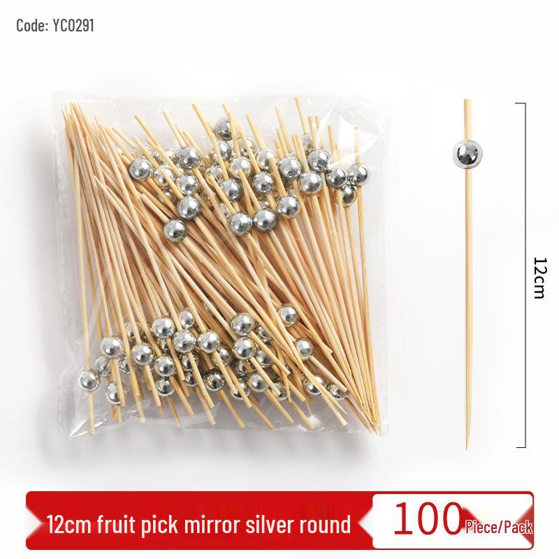 Creative Bamboo Fruit & Flower Picks for Parties, Cocktails, Burgers, & Easter Decorations