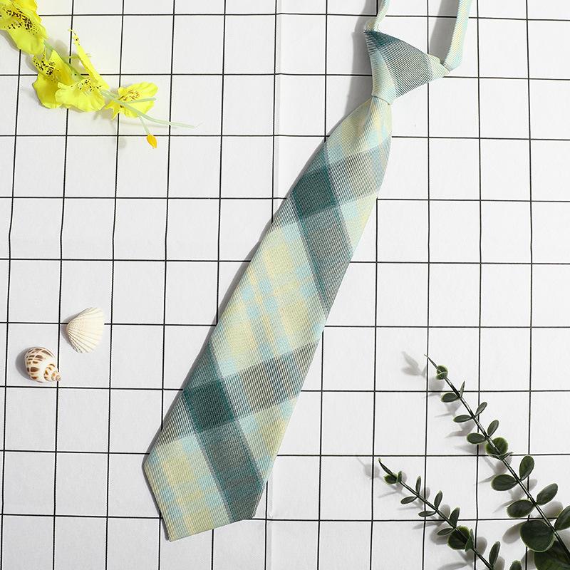 Jk Small Tie Female College Style Lazy Japanese Plaid Uniform Shirt Tie Student Ins Men'S And Women'S Short Styles Free Of Charge