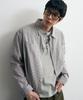 Awodeijeu Harbor Gingham Check Crop Shirt [Brown Beige]