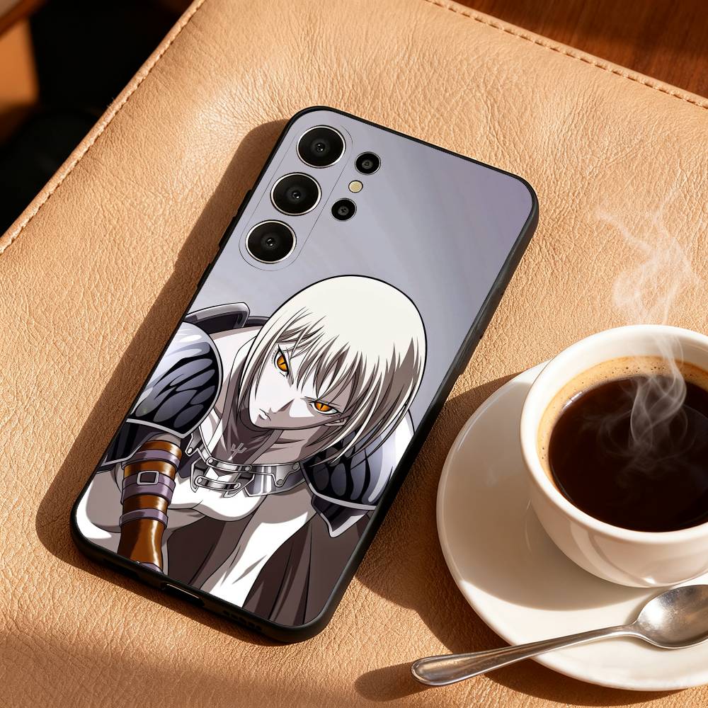 C-CLAYMORE Anime Phone Case For Samsung S26,S25,24,23,22,30,21,10,9,Ultra,Plus,Lite,Black Soft Case