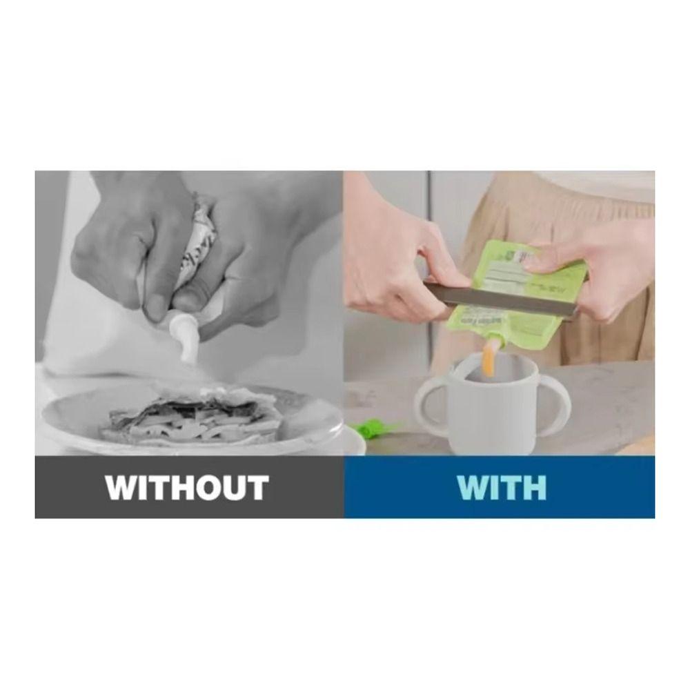 Non Dirty Hands Auxiliary Squeezing Clips Small Durable Sauce Pack Squeezing Device Portable Sauce Packet Extruder Outdoor Home