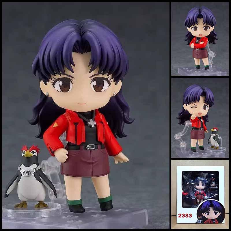 2333 Q Version Anime Katsuragi Misato Figures Girls Movable Model Doll Set Toy Desktop Collection Gift Regular Version