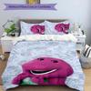 Barney 3pcs Bedding Set Duvet Cover Closure Includes 1 Duvet Cover & 2 Pillowcases for All Seasons Bedroom Home Dorm Decor
