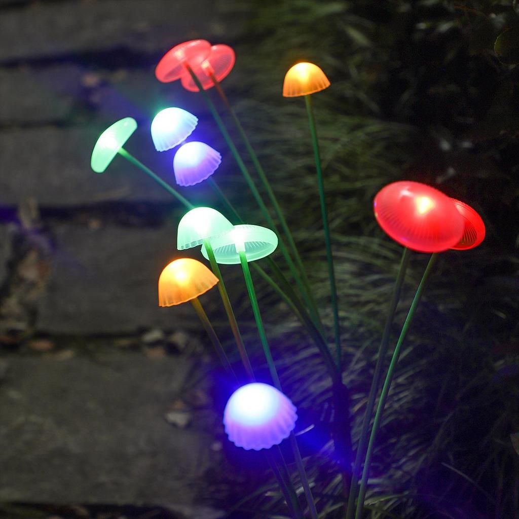 Solar Jellyfish Garden Lights: Outdoor Silicone Mushroom Lights for Courtyard and Lawn