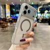 Applicable to Apple 18promax mobile phone case, new magnetic suction bracket iPhone16 transparent airbag anti-drop two-in-one