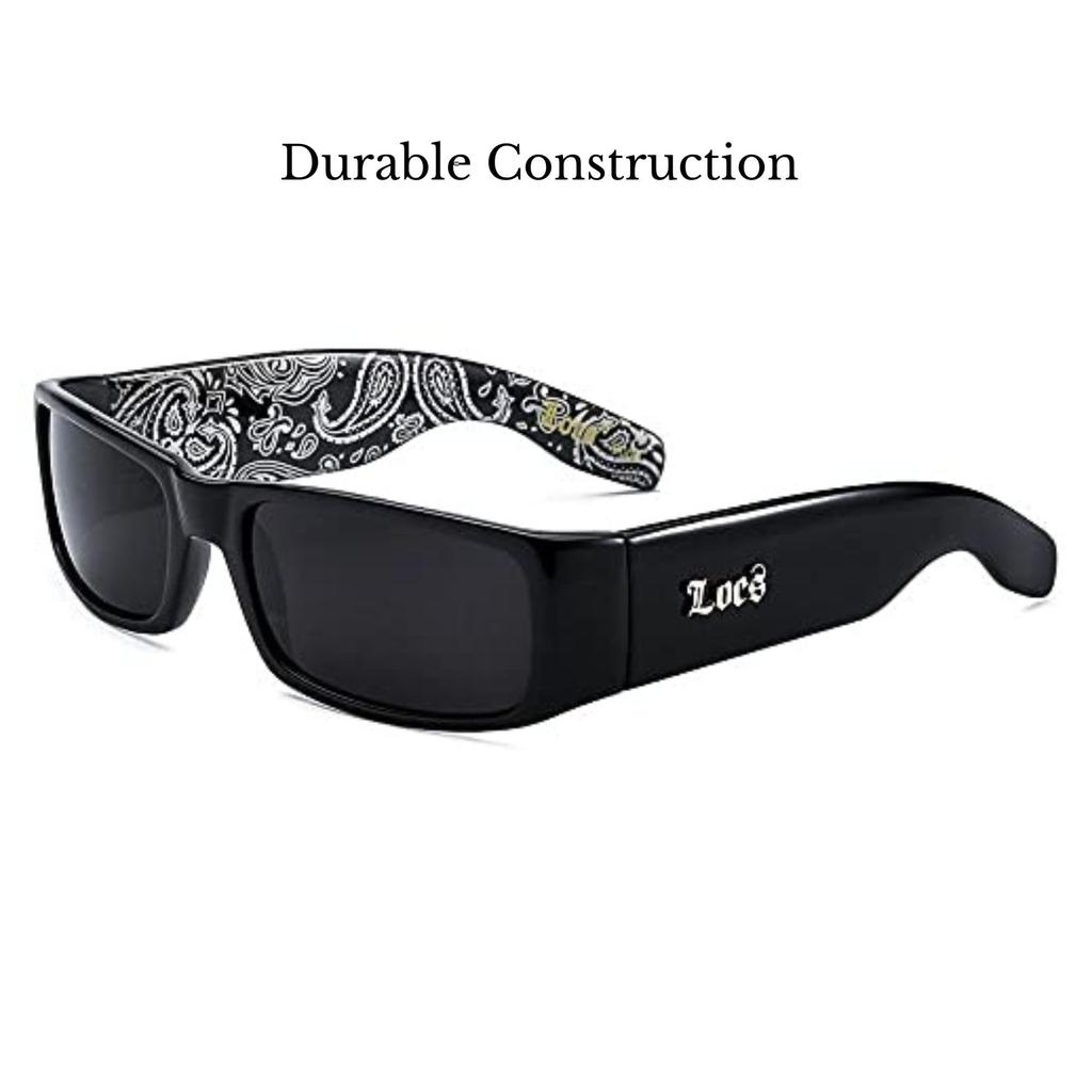 Locs Hardcore Black Sunglasses 142mm 0103, Black/Bandana Black,