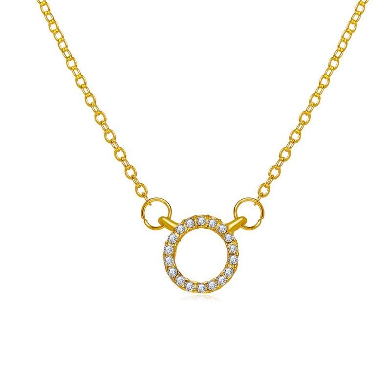 

Fashion Circle Chain Clavicle Necklace Collares Round Necklaces Gold Color For Women Jewelry Choker Gift
