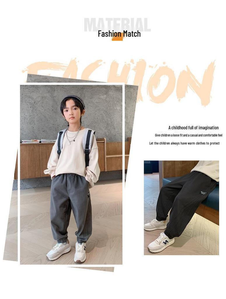 Jungen Frühling & Herbst Freizeit-Jogginghosen - 2025 Kollektion für Mittlere & Große Kinder