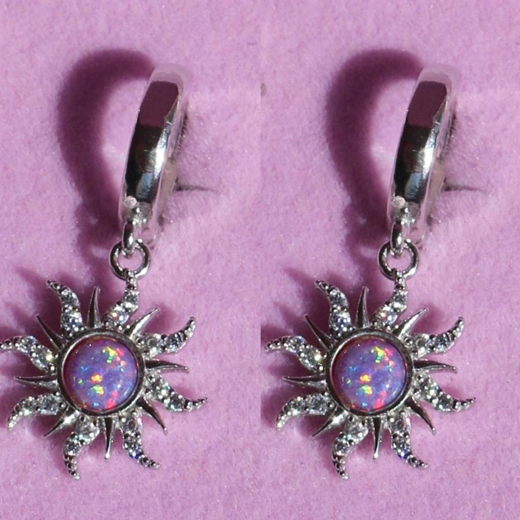 Opal Necklace Vintage Dopamine Barbie Necklace Opal Pendant Micro Zircon Pendant