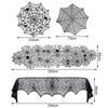 2025 Halloween Decoration Lace Spider Web Skeleton Skull Tablecloth Black Fireplace Mantel Scarf Event Party Supplies