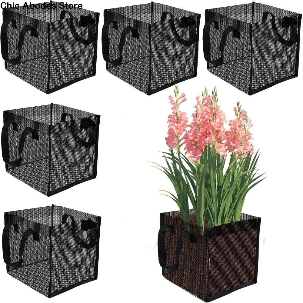 PVC Mesh Pond Planting Bags Breathable Large Capacity Aquatic Plant Baskets Avoid Soil Loss Water Absorption