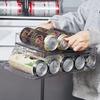 Stackable Clear Can Dispenser For Fridge 2 Tier Automatic Rolling Beverage Holder For Soda Beer And Canned Drinks