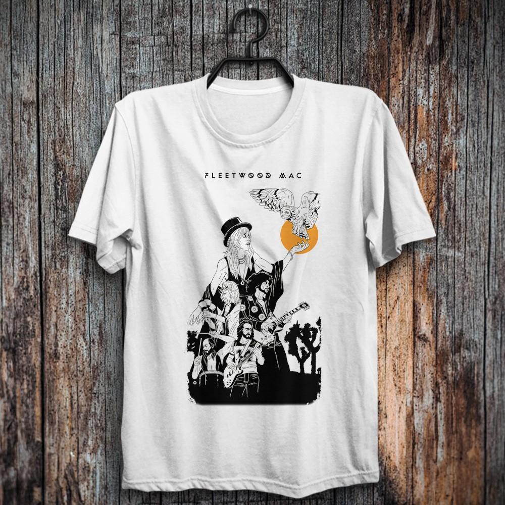Fleetwood Mac performing tee Buckingham Stevie Nicks Mick Fleetwood Peter Green Unisex T-Shirt L