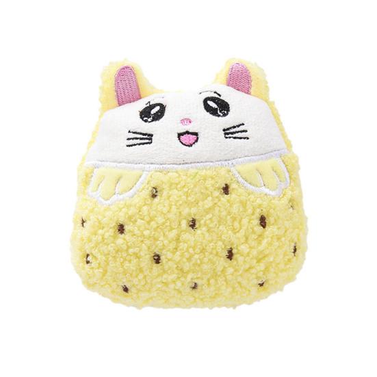 Plush Dog Toy Squeaky Sound Stuffed Puppy Toy Cartoon Fruit Shape 1 Pc