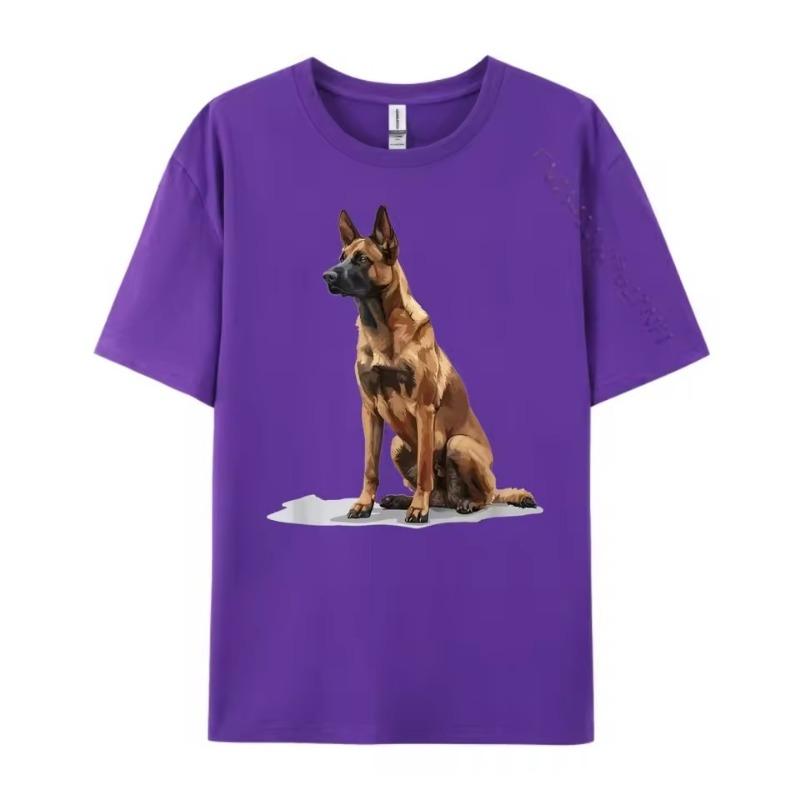 Belgian Malinois Dog Breed Graphic Funny T Shirts Men's Clothes Tops T Shirt National Flag Day 3D Printed Tees