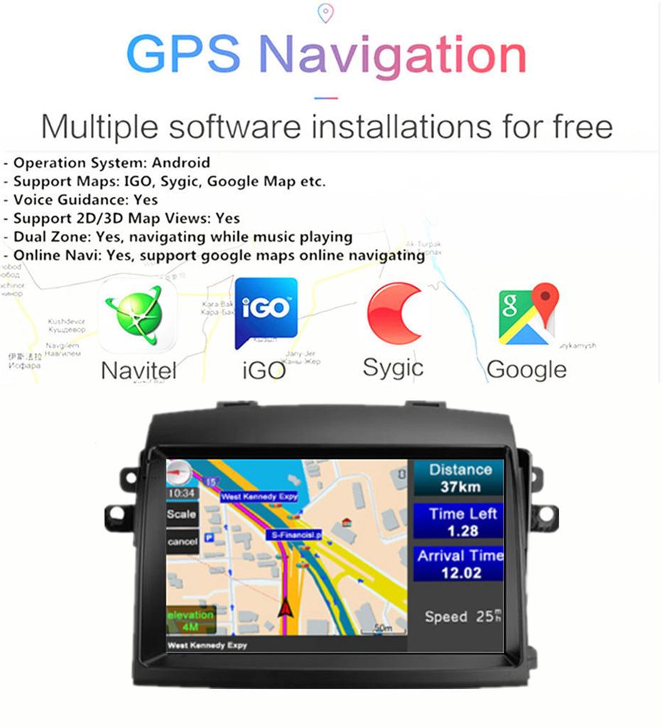 Portable Carplay Screen For Toyota Sienna 2003-2010