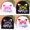 Knitted Butterfly Design Cap Fashionable Cold Weather Hat Gift Accessories