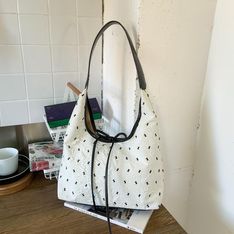 

Сладкая сумка-тоут с бантом женская новая свежая и повседневная сумка через плечо большой вместимости сумка для поездок на работу белый