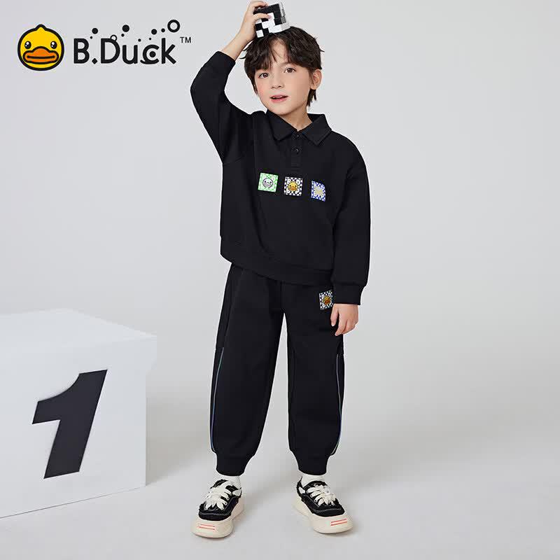 B.Duck Boys' Polo Sweatshirt & Sweatpants Set