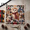 Handmade Christmas Decoration Projects Animal Cross Stitch Kit, Holiday Embroidery Starter Seasonal Present for Friends Pattern, Festive Craft
