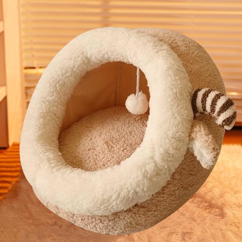 All-Season Removable & Washable Cat and Dog Nest - Cute and Cozy for Autumn and Winter S