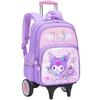 Lightweight Trolley Schoolbag for Primary School Girls - Large Capacity Backpack for Grades 1-6