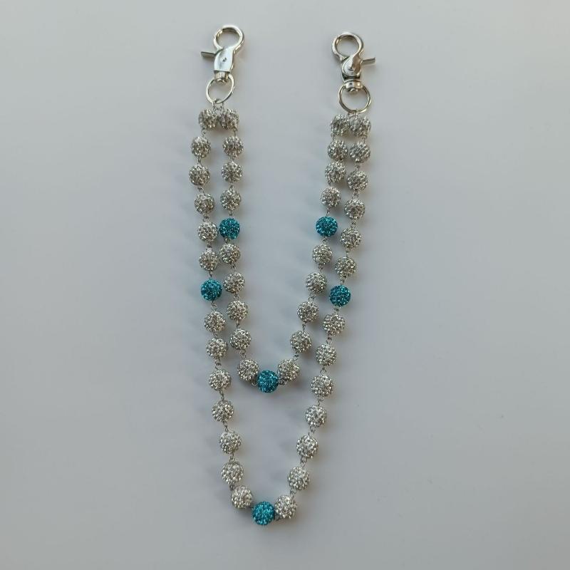 1 Pezzo Argilla Morbida in Argilla Polimerica Perline Shambhala Sfera di Diamante Catena per Pantaloni Catena Vita Hip Hop Set di Diamanti Catena Appesa per Borsa
