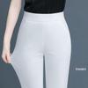 Women's High-Waisted Elastic Straight-Leg Cigarette Pants, Slimming & Versatile, Ideal for Spring/Autumn, Casual Mom's Trousers, New 2025
