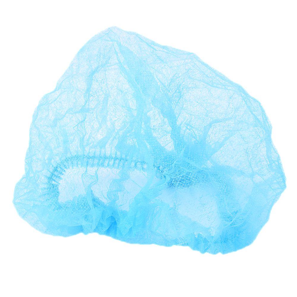 Blue Disposable Non-woven Bouffant Cap Hair Net Cap Elastic Free Size for Tattoo