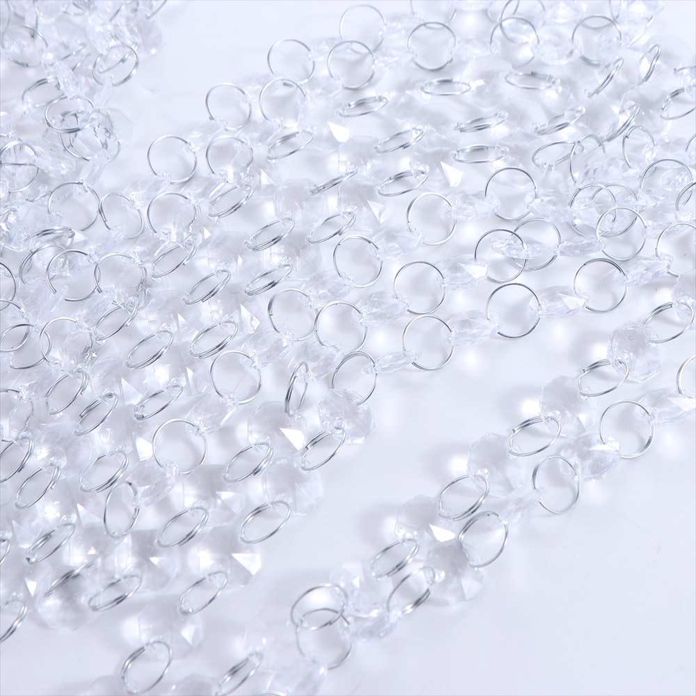 Hanging Acrylic Octagonal Wedding Decoration Crystal Bead Garland Pendant Curtain