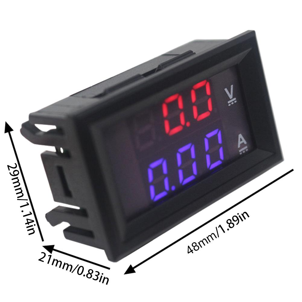 DC 100V 10/50/100A Voltmeter Ammeter Blue + Red LED Amp Dual Digital Volt Meter Gauge Car Motocycle Voltage Current Meter