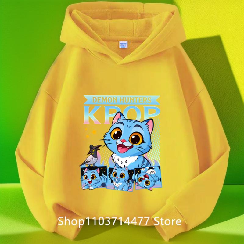 KPop Demon Hunters Huntrix Boys Hoodies Girl Fashion Hoodie Children Casual Pullovers Sweaters Long Sleeves Kids Autumn Clothes