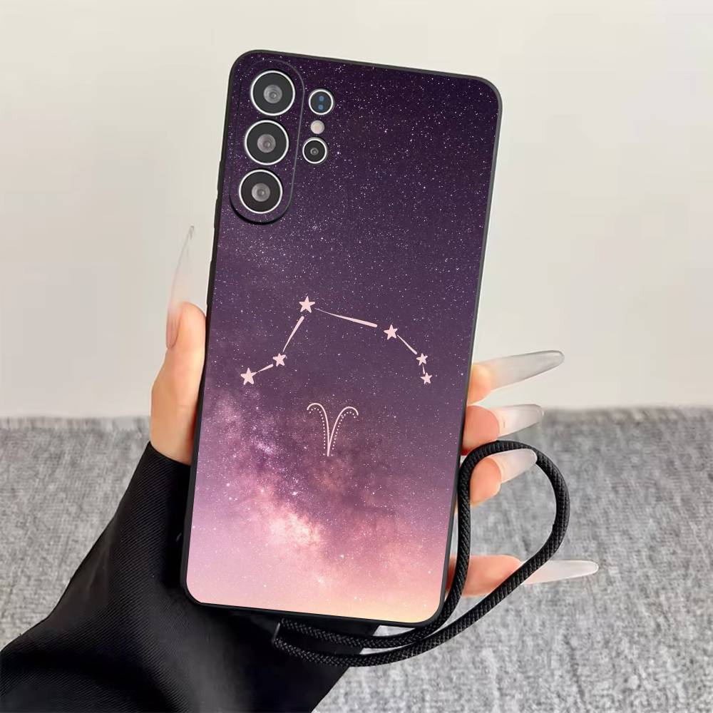 

The twelve constellations Phone Case For Samsung S25,S24,S21,S22,S23,S30,Ultra,S20,Plus,Fe,Soft Silicone Black Cover Samsung S21Ultra