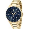 Sfida Blue Stainless Steel Gold Men's Quartz Chronograph Watch with Date R8873640008
