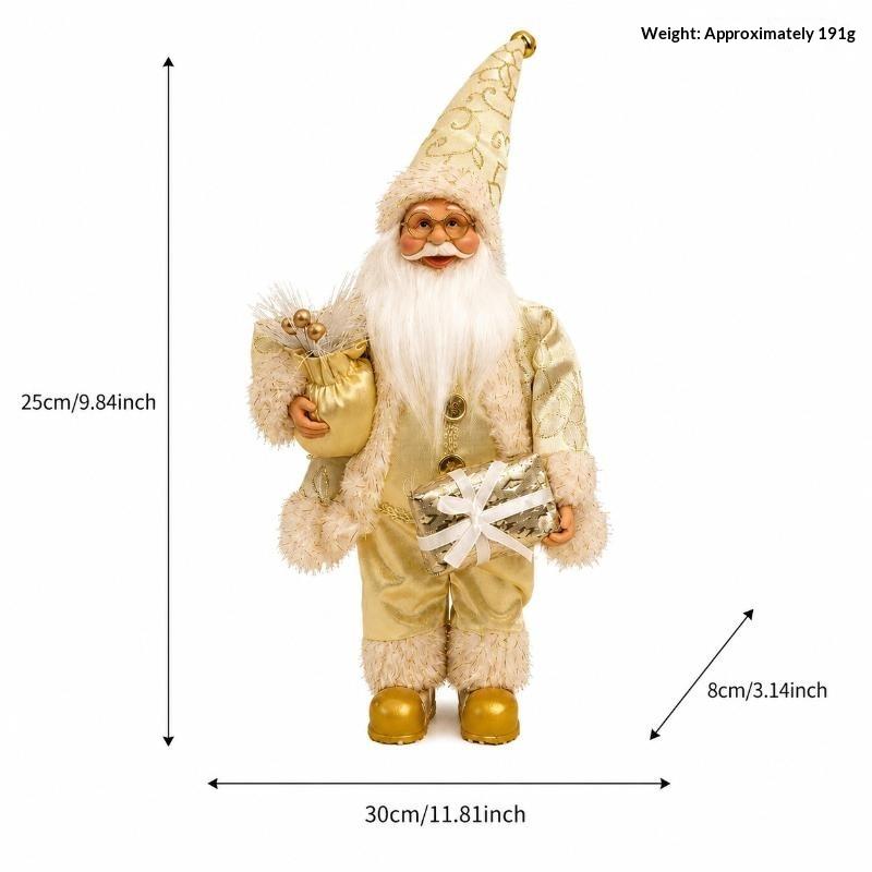 2026 Weihnachtsdekoration für Zuhause Weihnachtsmann Plüschpuppe 30cm Navidad Party Deko Xmas Ornamente Neujahrsgeschenk