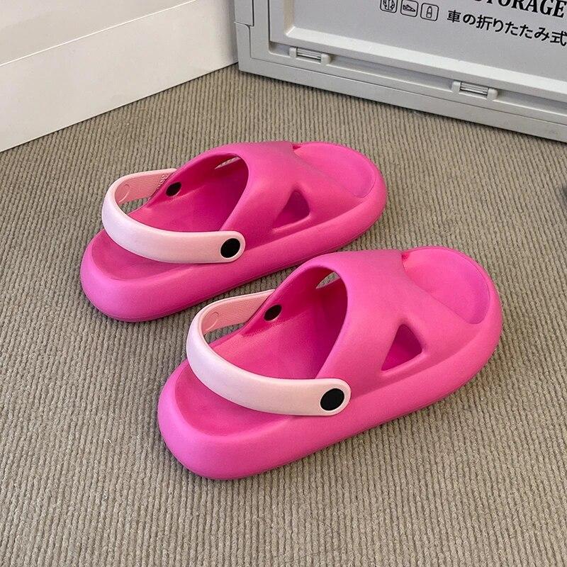 

Літні пляжні сандалі Жіноче взуття Жіночі тапочки На платформі Сабо Садове взуття Вуличні тапочки на плоскій підошві Домашні відкриті гірки 41