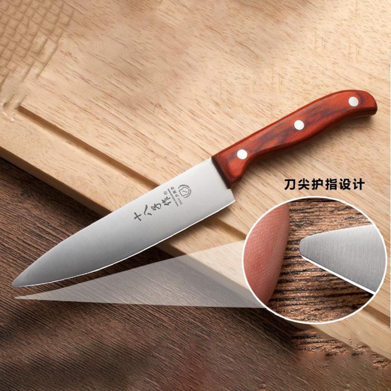 5.5 Inch Shibazi Utility Knife Stainless Steel Blade Sharp Paring Peeling Cleaver Slicing Barbecue Kitchen Knives Wood Handle